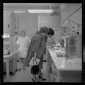 Visitors looking at lab equipment in Weniger Hall, Fall 1962