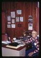 Carey Strome at desk in office in his home, Junction City, Oregon, circa 1965