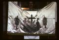 Hand painted banners for altar, painted by Mrs. Mike George, about 1952. Large panels 72 x 2 inches