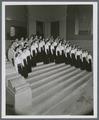 Choralaires on the steps leading into the Memorial Union Lounge, 1953-1954