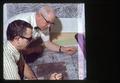 Charles Poulton and Jim Johnson studying a photomap, Oregon State University, Corvallis, Oregon, circa 1970
