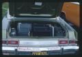 Car trunk loaded with equipment, Oregon, 1975