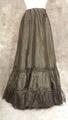 Petticoat of black silk taffeta with drawstring waist