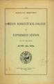 Annual Report of the Oregon Agricultural College and Experiment Station, 1901