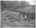 Bridge connecting The Mall with Philomath Road under construction, April 1959