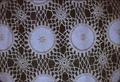 47 x 68 inch crocheted around embroidered piece of tablecloth