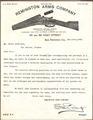 ""George Anderson, Gunsmith"" Letter from Remington Arms Company offering to send Pete a catalog,Nov. 19, 1903.