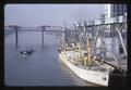 Ship loading grain at Portland harbor, 1966