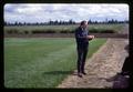 Rod Frakes explaining turf project, Corvallis, Oregon, circa 1965