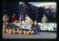 OSU Diving Club and Most Sincere Pumpkin Patch tables in Memorial Union quad, Oregon State University, Corvallis, Oregon, October 1972