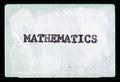 "Mathematics" title slide, circa 1965