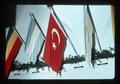 Flag of Turkey in Memorial Union concourse, Oregon State University, Corvallis, Oregon, 1976