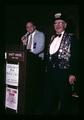 Vice President John Schmidt and Rudy ("King of the Coin Collectors") at coin show, San Jose, California, April 1972