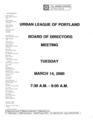 Urban League of Portland Meeting Minutes, 2000 (1)