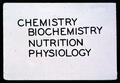 "Chemistry" title slide, 1966