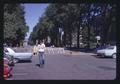 Students and bicycles by Oregon State University Bookstore, Corvallis, Oregon, October 1974