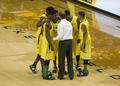 Basketball huddle, 2015