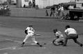 Tim Lambert swinging at the ball