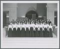 Choralaires on the steps leading into the Memorial Union Lounge, 1951-1952