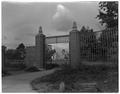 Campus gates and Education Hall, 1961