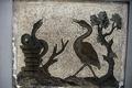 Serpent fascinating birds from Kircher Museum mosaic