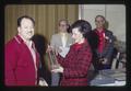 Elias Guisman receiving trophy at Mid Valley Coin Show, Corvallis, Oregon, February 1974