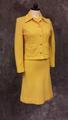 Dress ensemble of yellow virgin wool