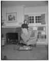 Home Economics student working in a home management house, 1953
