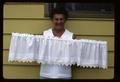 68 x 12 inch (with actual 2 inches of crochetwork) curtain ruffle, circa 1975