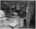 Professor of metallurgy William J. Kroll at zirconium plant in Albany, Oregon, January 1958