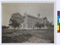 Exterior, St. Rose's Industrial School, Portland, run by Sisters of the Good Shepherd. Fruit trees on foreground grounds. (recto)