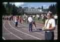 Wilson Foote at a track meet, Bell Field, Oregon State University, Corvallis, Oregon, circa 1970