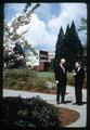 Dr. Roy Young, Dean of Research and Dr. David Nicodemus, Dean of Faculty in front of Home Economics Building, 1967