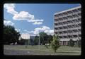 Gill Coliseum and Bloss residence hall, Oregon State University, Corvallis, Oregon, August 1976