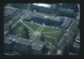 Aerial view of Memorial Union quad, Oregon State University, Corvallis, Oregon, April 1975