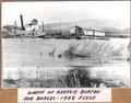 Wreck of ""Georgie Burton"" and Barges - Flood of 1948