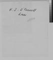 O'Connell, Kenneth J.; Law [8] (verso)