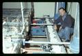 Allen Tom, hens, and eggs at Allen Tom Poultry Farm, Rufus, Oregon, May 23, 1970