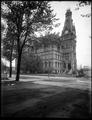 Westside High School, Portland, with clock at top of tower.