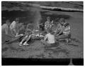 Roasting marshmallows at Camp Tamarack, May 1958