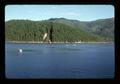 Fishing boat and water skier on Detroit Lake, Oregon, June 1974