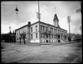 Ladd School, Portland, from street corner. Telephone lines in foreground.