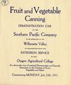 Fruit and Vegetable Canning Demonstration Car Announcement