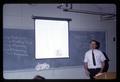 Dr. Roger Fendall presenting on Farm Crops careers, Oregon State University, Corvallis, Oregon, circa 1965