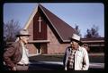 E. R. Jackman and Reub Long in front of Episcopal Church, Corvallis, Oregon, November 1962