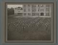OAC cadets engaged in military drills adjacent to Agricultural Hall (current Furman Hall), 1905
