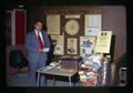 Bob Reimar and Applied Financial Resources booth, Benton County Fair, Corvallis, Oregon, circa 1973