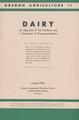 Oregon Agriculture: Dairy, August 1952