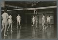 Volleyball game in the Women's gym, 1938
