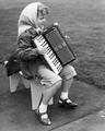 Little girl and her accordion